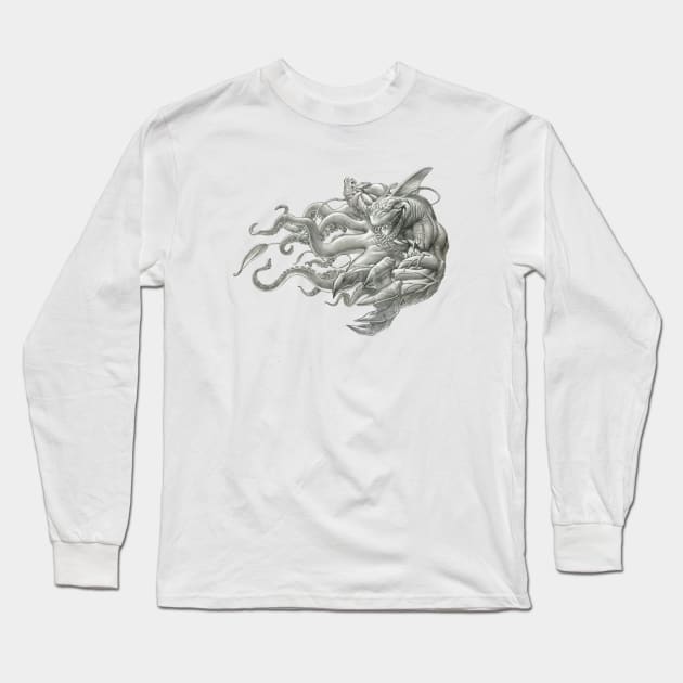 The Bibrachial Sharktopus Long Sleeve T-Shirt by gregorytitus